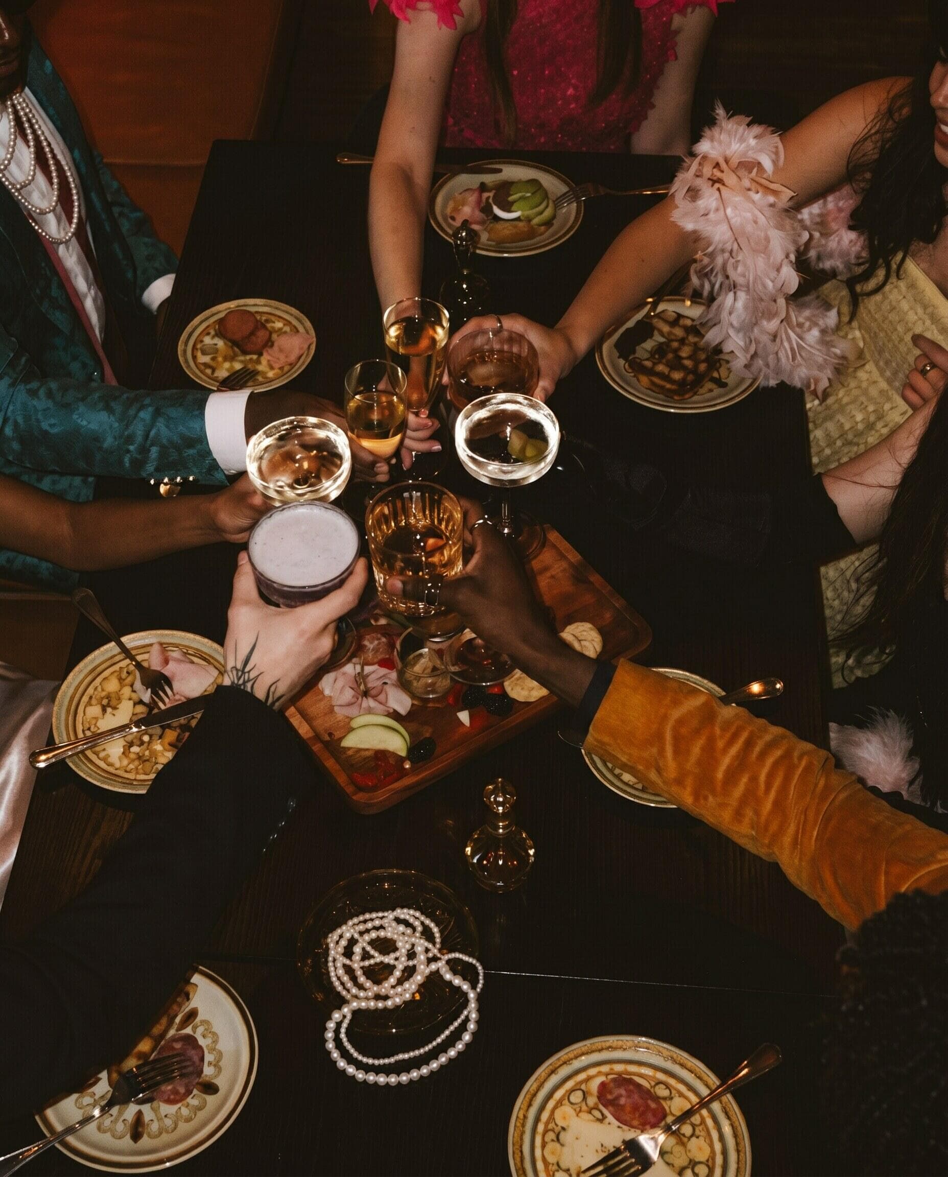 Champagne toast at The Circle Dinner